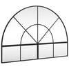 vidaXL Veggspeil svart 100x70 cm buet jern