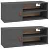 vidaXL Veggskap 2 stk gr&aring; 80x30x30 cm heltre furu