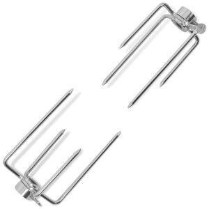 42251 vidaXL BBQ Rotisserie Grillgafler 2 stk St&aring;l