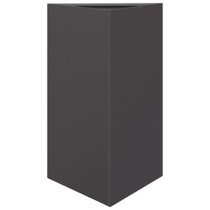 vidaXL Plantekasse svart trekantet 50x43x75 cm st&aring;l