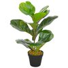 vidaXL Kunstig plante fiolinfiken med potte gr&oslash;nn 45 cm