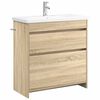 vidaXL Baderomsinnredningssett Sonoma eik 81 x 40 x 84,5 cm