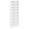 vidaXL CD skap 2 stk. Hvit 33 x 23,5 x 175 cm Konstruert tre