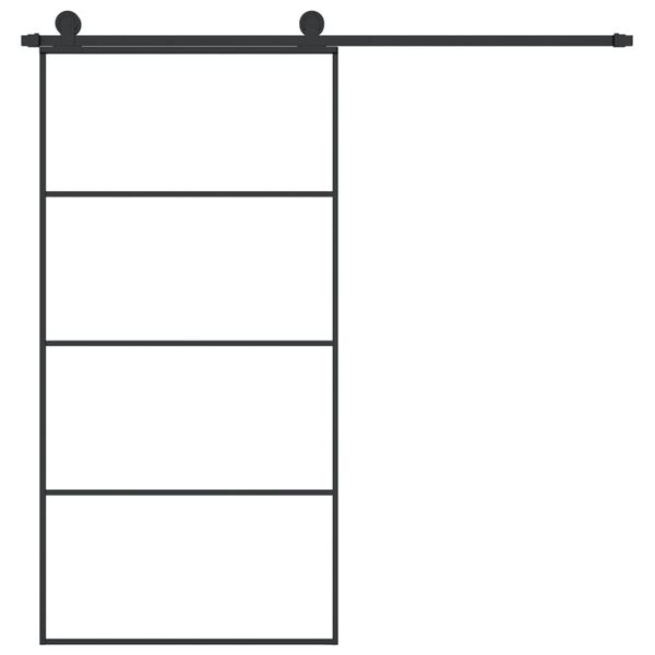 vidaXL Skyved&oslash;r med monteringssett102,5 x 205cm ESG glass og aluminium