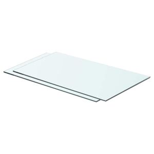 vidaXL Hyllepaneler 2 stk klart glass 60x30 cm