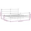 vidaXL Sengeramme i metall med hode- og fotgavl hvit 183x213 cm