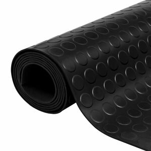 vidaXL Gulv Matte Svart 1 x 2 m Gummi