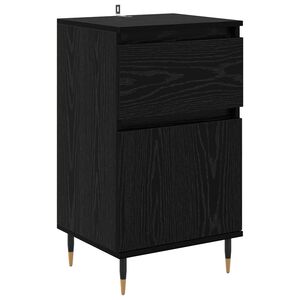 vidaXL Serviesskap Svart Eik 40 x 35 x 70 cm Ingeni&oslash;rtre og jern