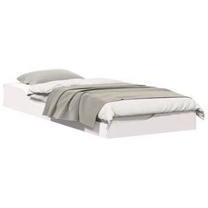 vidaXL Sengestamme Hvit 100 x 220 cm Massiv furu