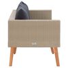 vidaXL Hagesofa med puter 2 seter polyrotting beige