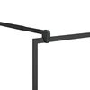 vidaXL Dusjvegg med hylle svart 90x195 cm ESG-glass og aluminium