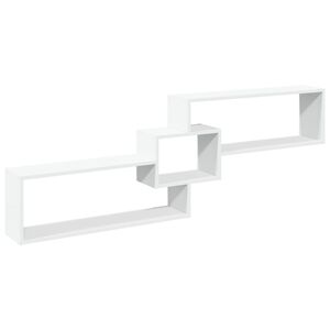 vidaXL Veggskap 158x18x53 cm hvit konstruert tre