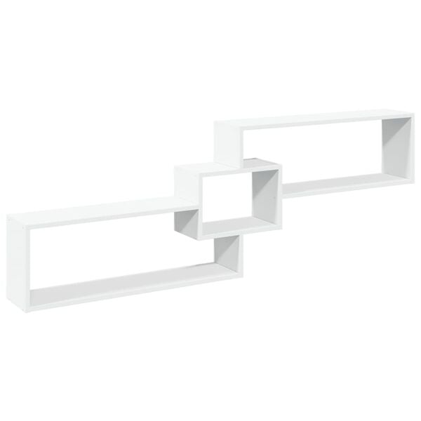 vidaXL Veggskap 158x18x53 cm hvit konstruert tre