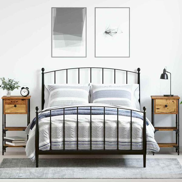 vidaXL Nattbordskap 2 pcs Brun 33,5 x 36 x 70 cm Massiv Reclaim Tre