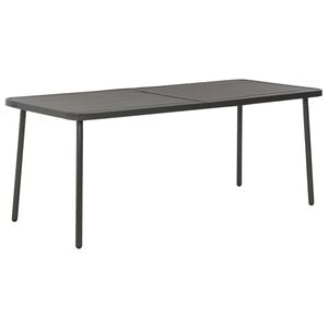vidaXL Hagebord m&oslash;rkegr&aring; 180x83x72 cm st&aring;l