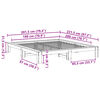 vidaXL Sengeramme uten madrass voksbrun 180x200 cm heltre furu