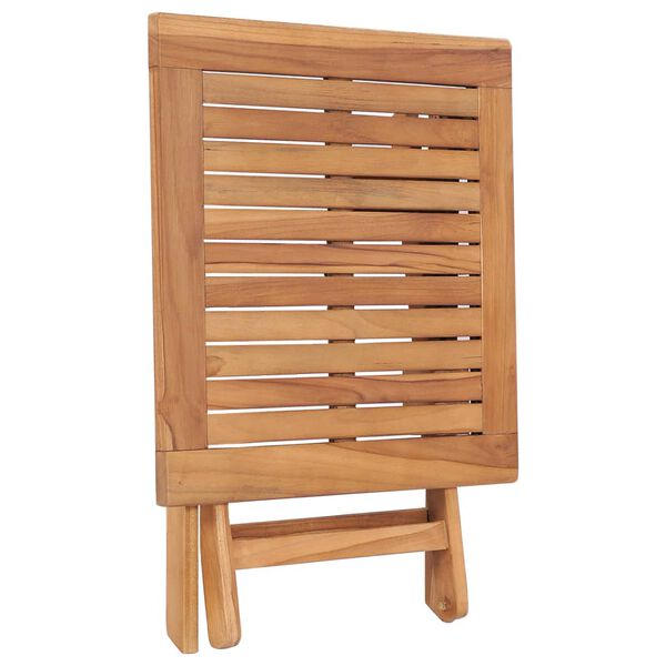 vidaXL Sammenleggbart hagebord 45x45x45 cm heltre teak