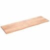 vidaXL Vegghylle lysebrun 200x60x(2-4) cm behandlet heltre eik
