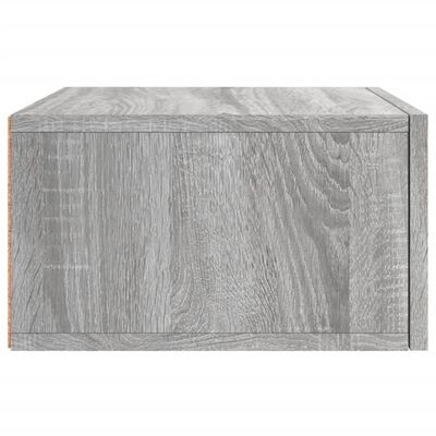 vidaXL Veggmontert nattbord grå sonoma 35x35x20 cm
