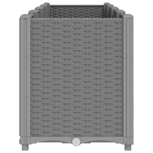 vidaXL Plantekasse lysegr&aring; 160x40x53 cm PP