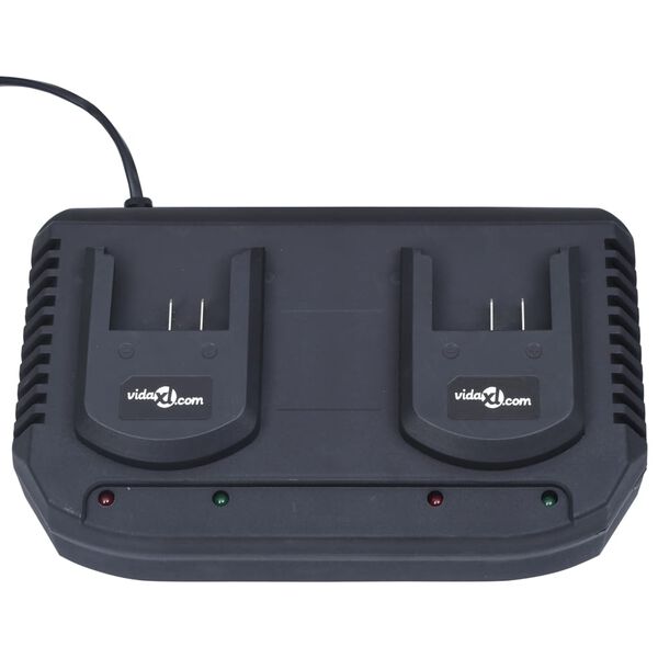vidaXL Hurtiglader til 20V Li-ion batterier dobbel
