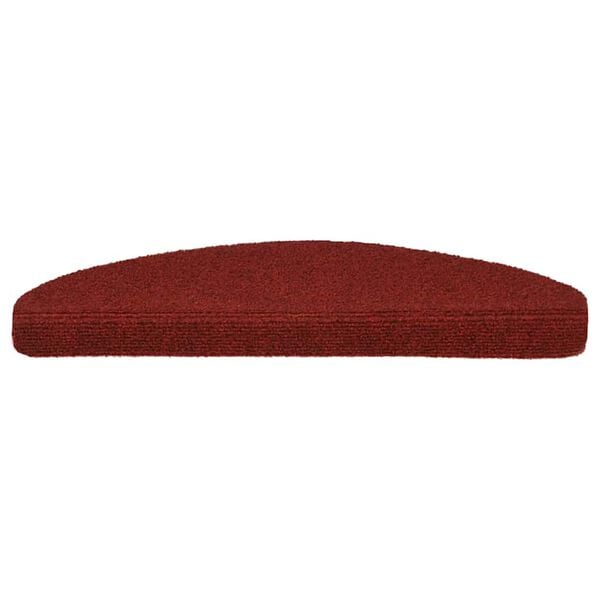 vidaXL Trappematter selvklebende 5 stk 65x21x4 cm bordeauxr&oslash;d halvrund stor