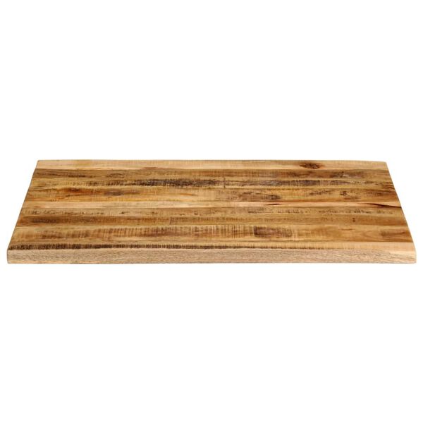 vidaXL Bordplate 100x80x2,5 cm naturlig kant grovt heltre mangotre
