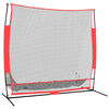 vidaXL B&aelig;rbart baseballnett svart og r&oslash;d 215x107x216 cm polyester
