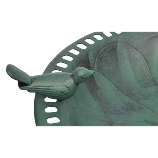 vidaXL Fuglebad med dekorativ fugl