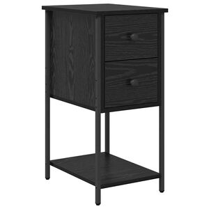 vidaXL Nattbordskap Svart eik 32 x 42 x 70 cm Konstruert tre