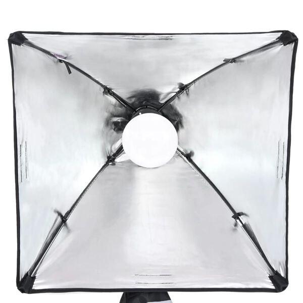 vidaXL Fotostudiosett med lyssett, bakgrunn og reflektor