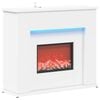 vidaXL Peis med LED-stripe Hvit 63 x 20 x 54,5 cm Konstruert tre