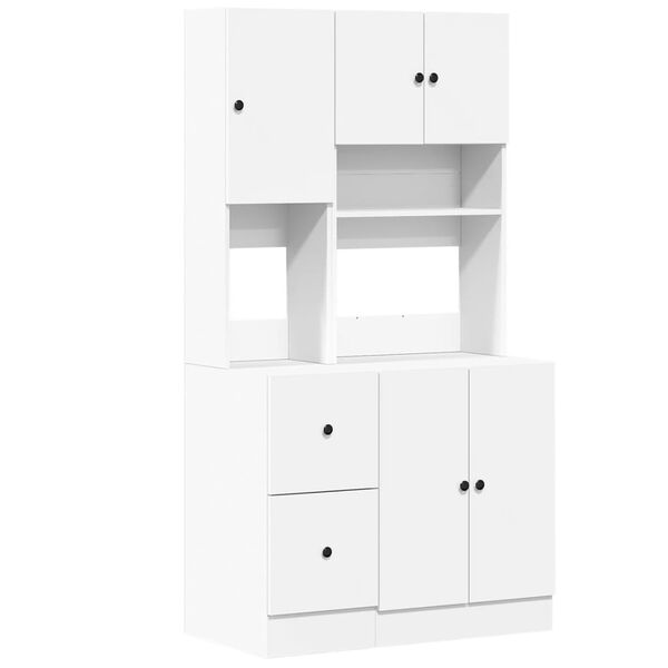 vidaXL Kj&oslash;kkenskap svart 95x50x180 cm konstruert tre