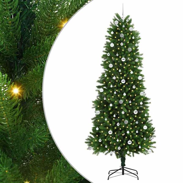 vidaXL Juletre med 300 LED med stativ gr&oslash;nn 240 cm PE