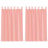 vidaXL Voilegardiner med hemper 2 stk rosa 140x175 cm