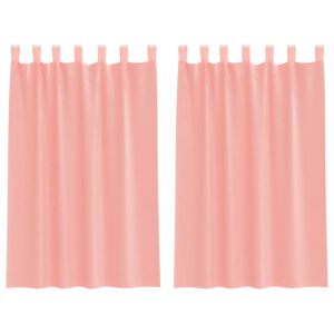 vidaXL Voilegardiner med hemper 2 stk rosa 140x175 cm
