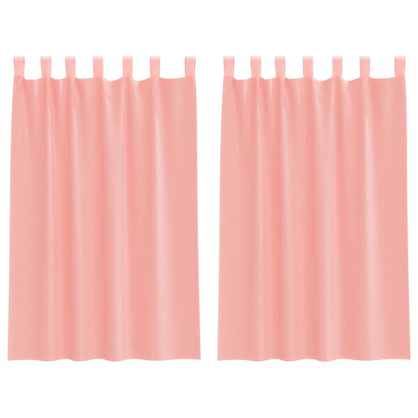 vidaXL Voilegardiner med hemper 2 stk rosa 140x175 cm