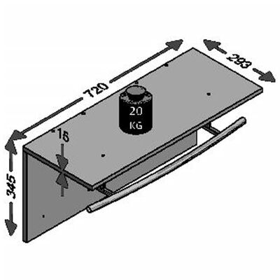 FMD Vegghengt klesstativ 72x29,3x34,5 cm høyglans hvit
