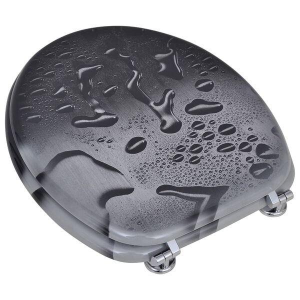 Toalettsete med MDF Lokk Vanndråpe Design