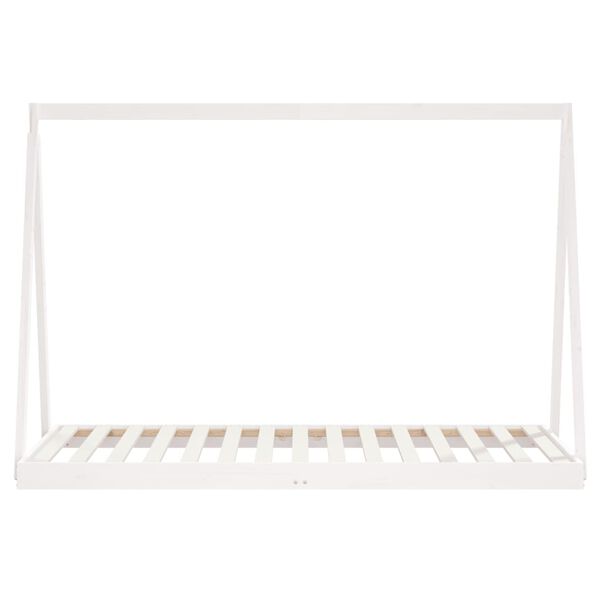 vidaXL Barnesengeramme hvit 90x190 cm heltre furu