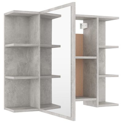 vidaXL Baderomsmøbler 4 deler betonggrå sponplate