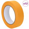 vidaXL Maler Maskeringstape 12 pcs Gul 30mm x 50m Papir