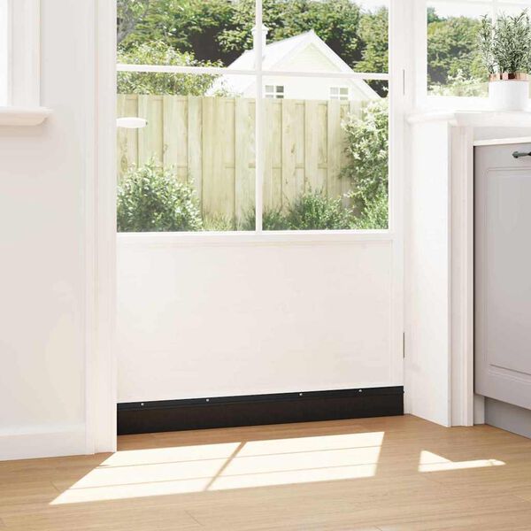 vidaXL Skru-p&aring; d&oslash;rb&oslash;rste tetninger 6 pcs Svart 100 cm