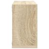 vidaXL Vegghyller kubeformet 6 stk hvit og sonoma eik 26x15x26 cm