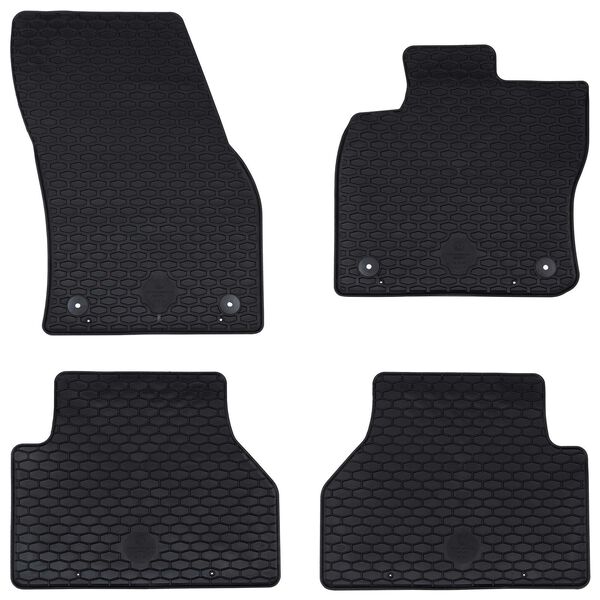 vidaXL Bilmatte 4 pcs Svart passer til VW CADDY 2020- Gummi