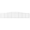 vidaXL Gabionkurver buede 15 stk 400x30x60/80 cm galvanisert jern
