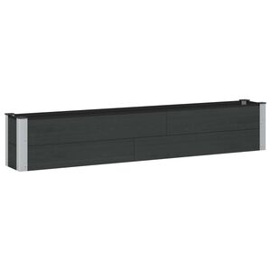 vidaXL H&oslash;ybed Svart 200 x 30 x 36 cm WPC og Aluminium