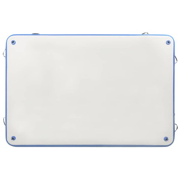 vidaXL Oppbl&aring;sbar badeplattform bl&aring; og hvit 200x150x15 cm