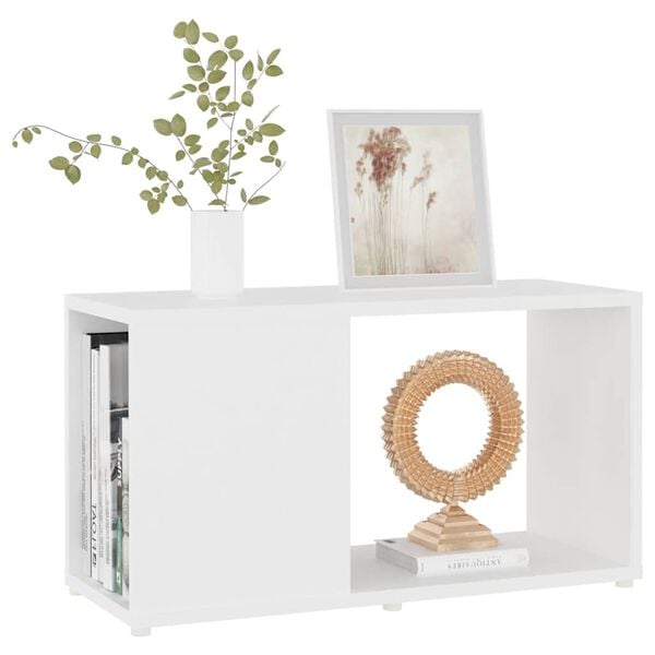 vidaXL TV-benk hvit 60x24x32 cm konstruert tre
