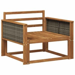 vidaXL Ute Midt Sofa Solid akasietre Naturlig